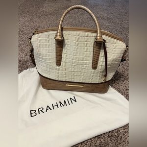 Cream//Tan Brahmin Bag